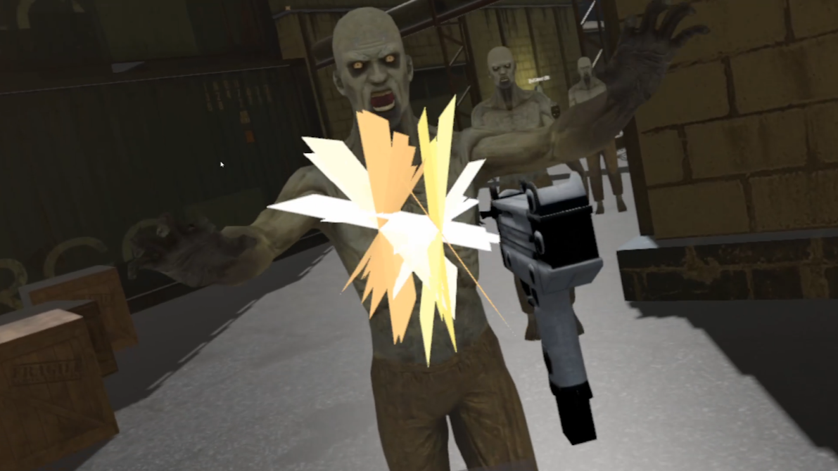 Screenshot of VR Zombies! Gameplay